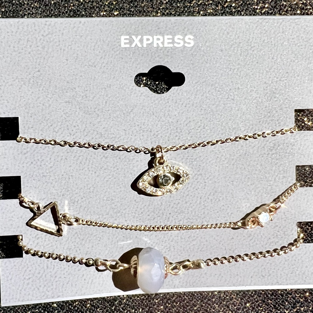 EXPRESS Women’s Gold Fashion Bracelets - Set of 3 - $20 Retail - NWT